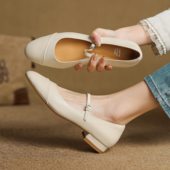 Jaya Genuine Leather Flats