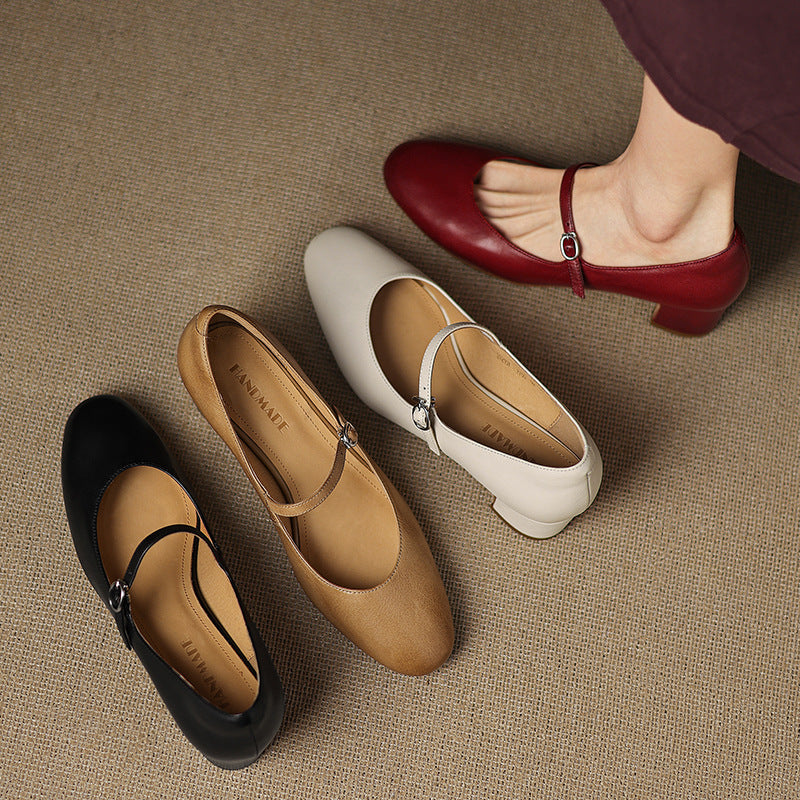 Arelis Genuine Leather Heels