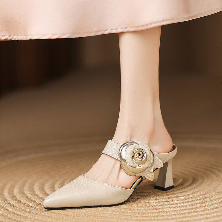 Amaria Genuine Leather Heels