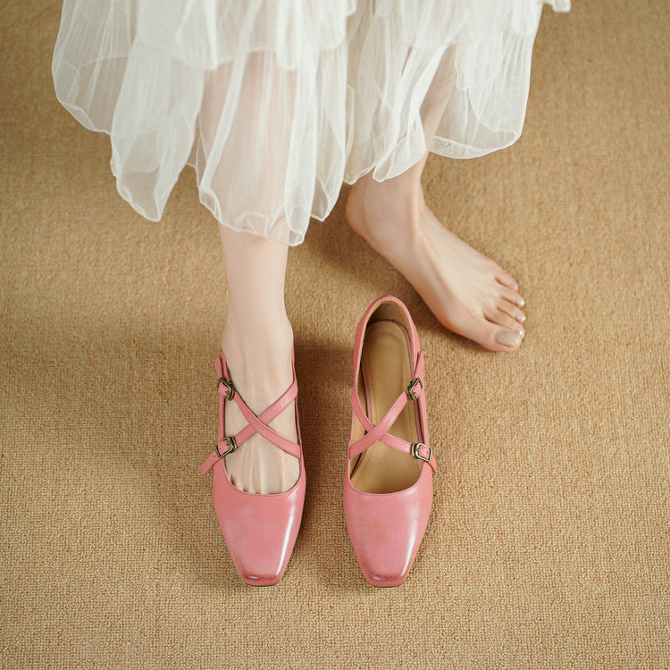 Auri Genuine Leather Heels