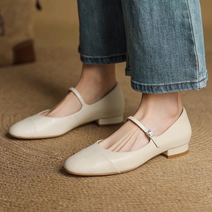 Jaya Genuine Leather Flats