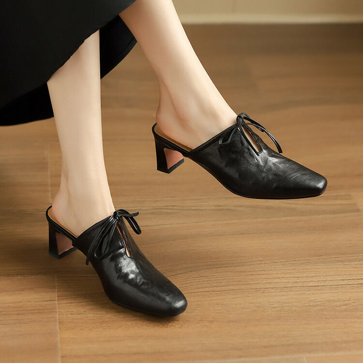 Vionetta Genuine Leather Mules
