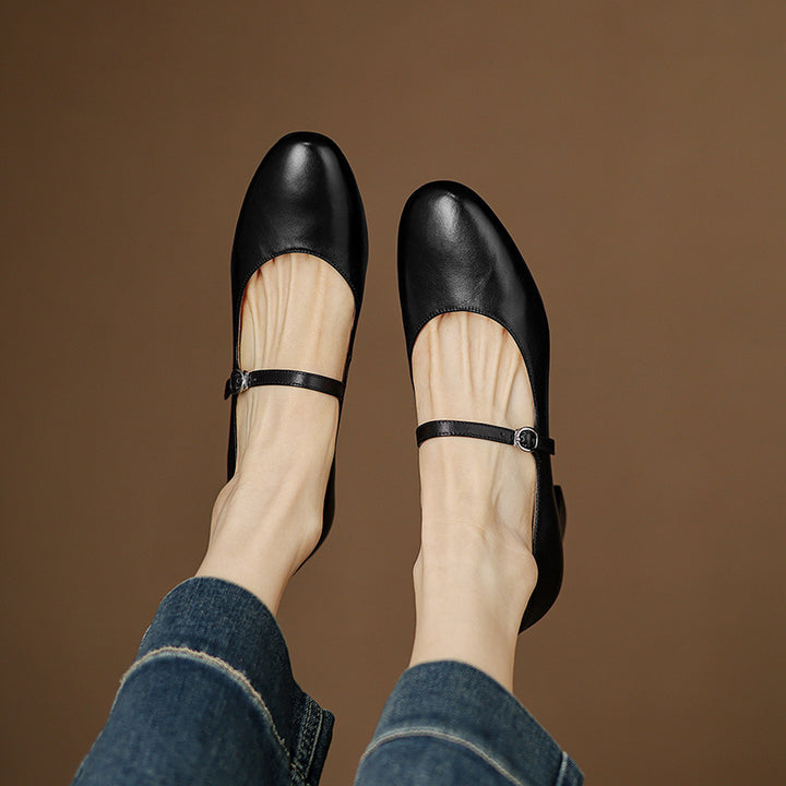 Arelis Genuine Leather Heels