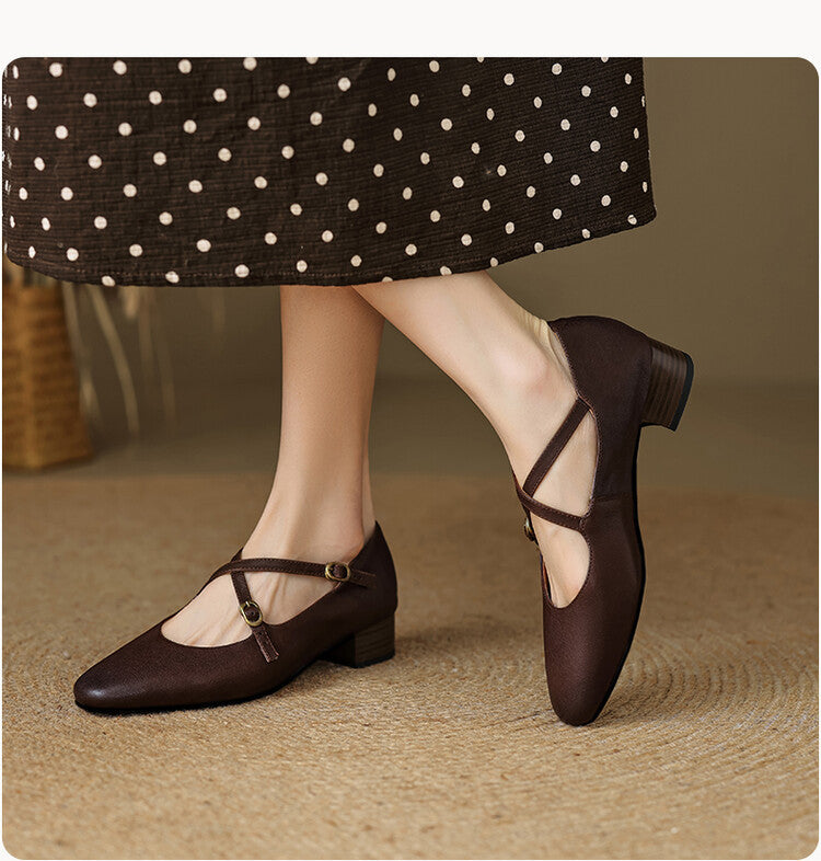 Teyla Genuine Leather Heels
