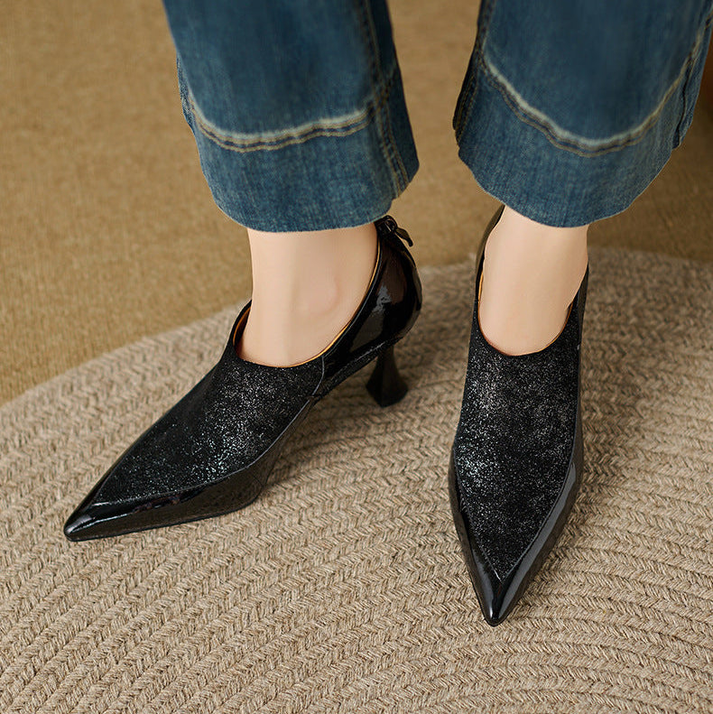 Evara Genuine Leather Heels