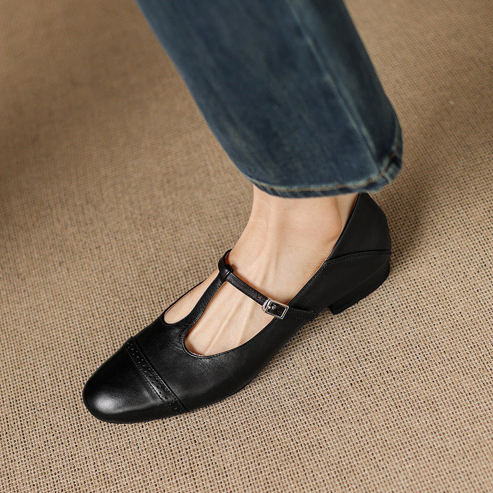 Elina Genuine Leather Flats