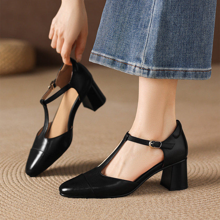 Helene Genuine Leather Heels