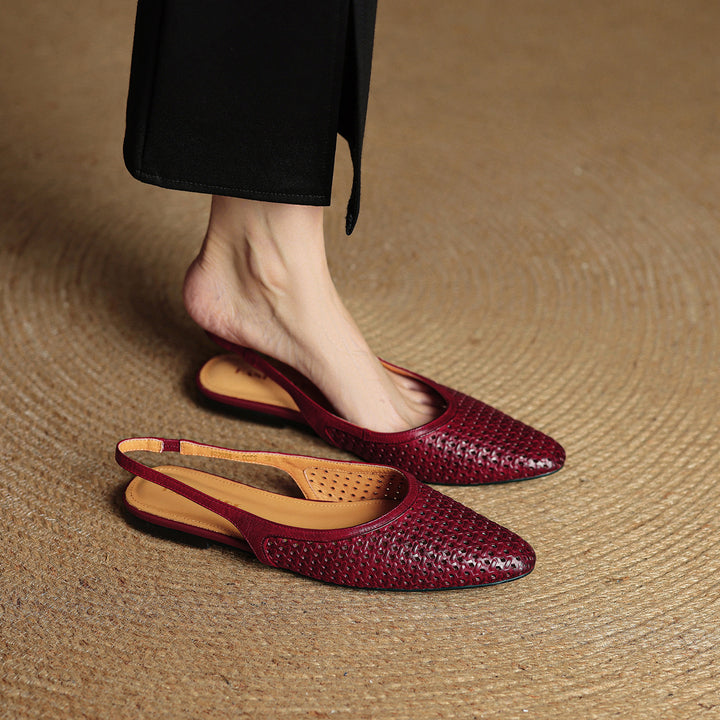 Mirale Genuine Leather Slingbacks
