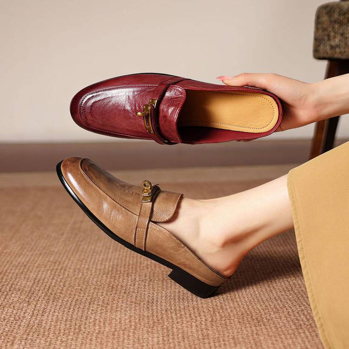 Fiorella Genuine Leather Mules