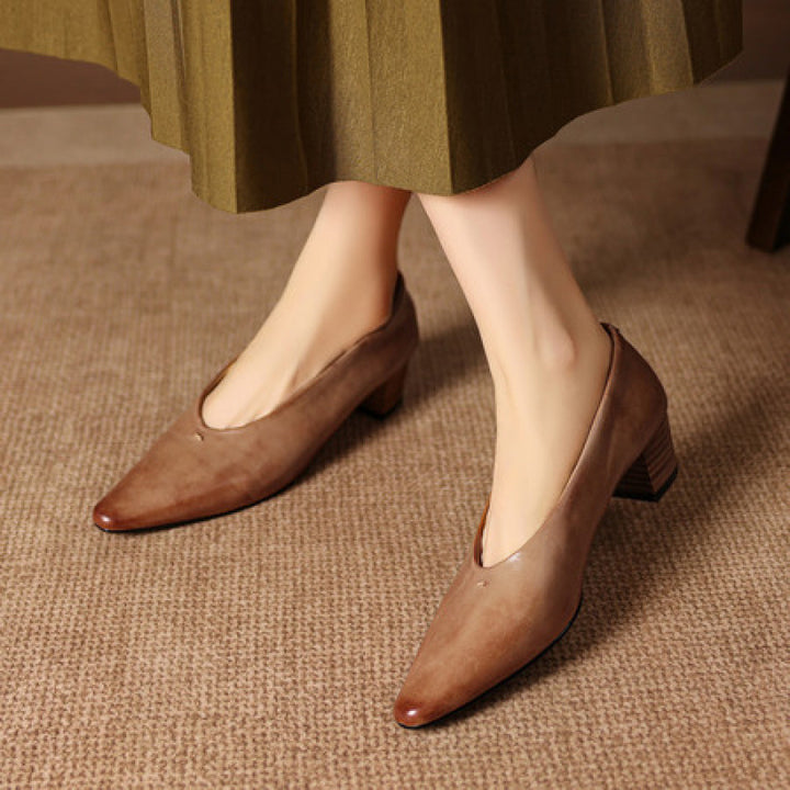 Marcella Genuine Leather Heels