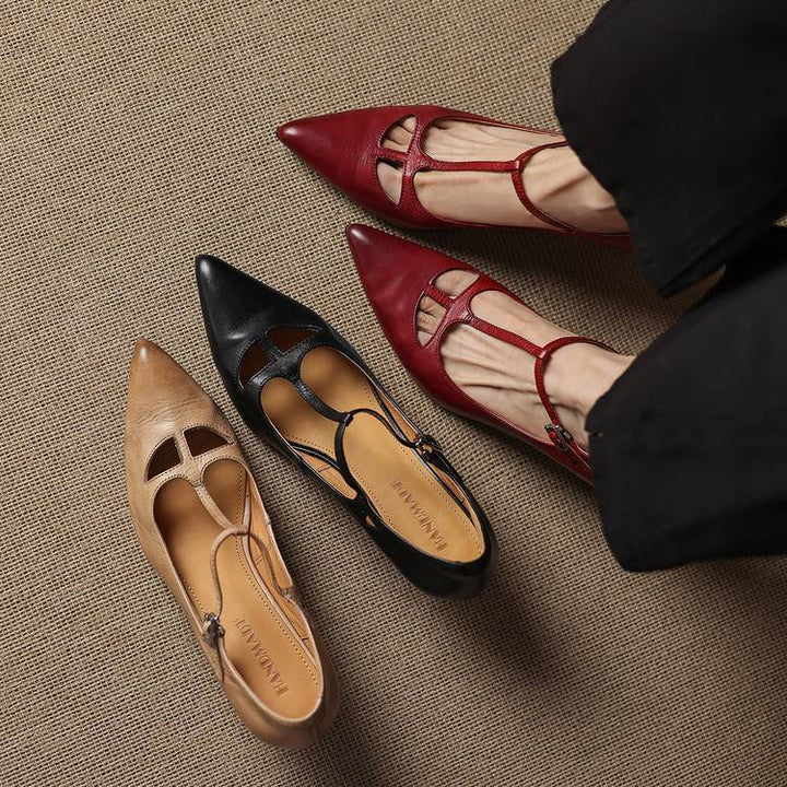 Lucia Genuine Leather Heels