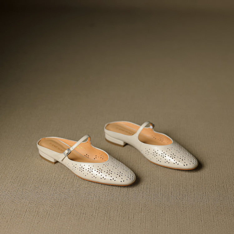 Alina Genuine Leather Mules