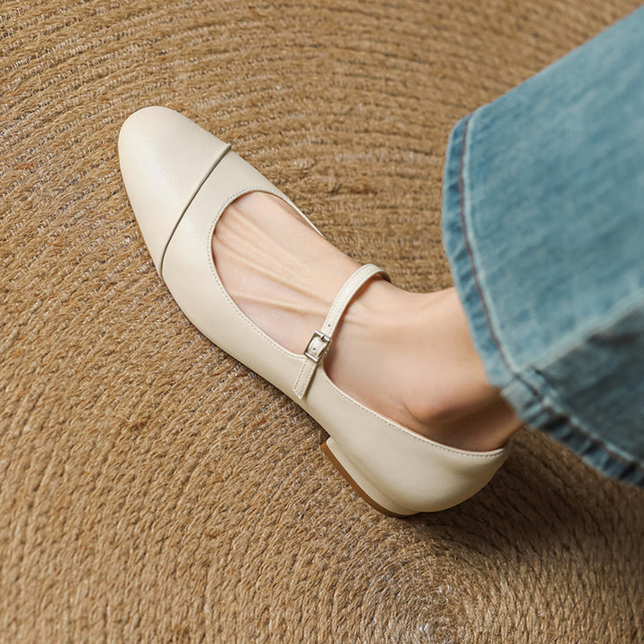 Jaya Genuine Leather Flats