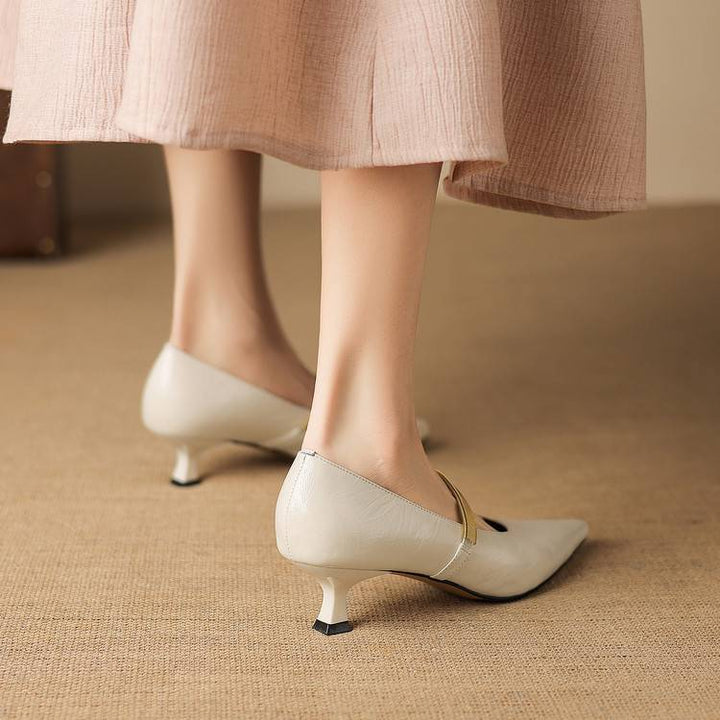 Norah Genuine Leather Heels