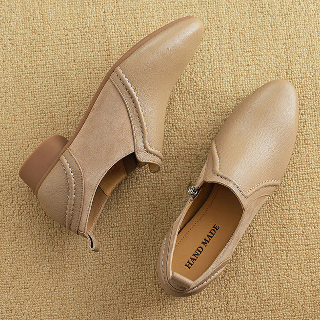 Talia Genuine Leather Flats