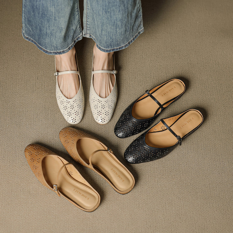 Alina Genuine Leather Mules