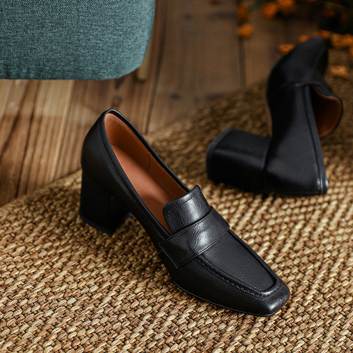 Nora Genuine Leather Heels