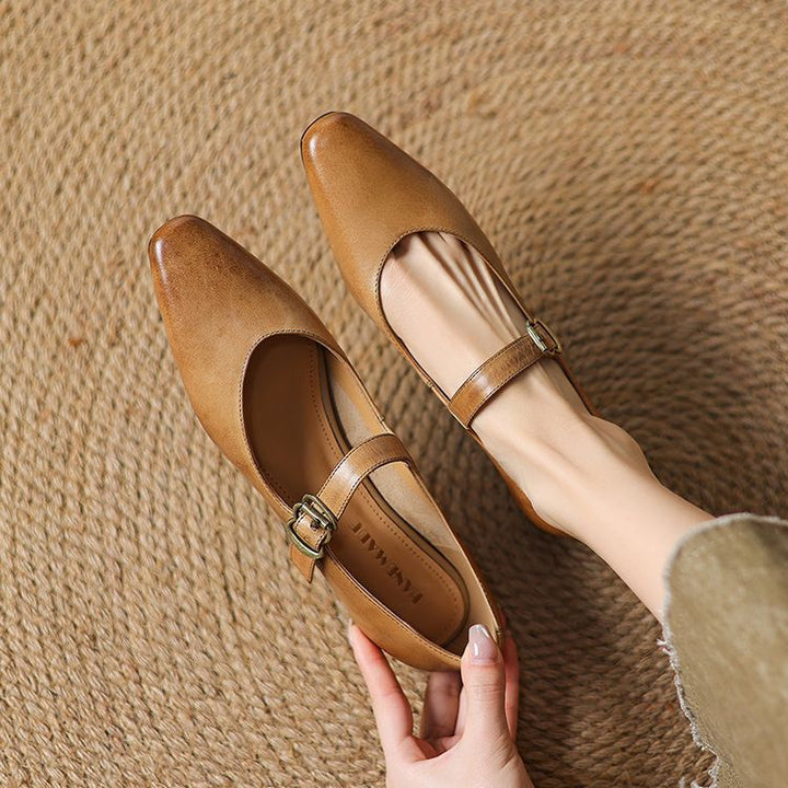 Lila Genuine Leather Flats