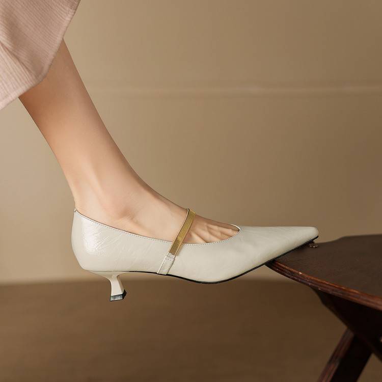 Norah Genuine Leather Heels
