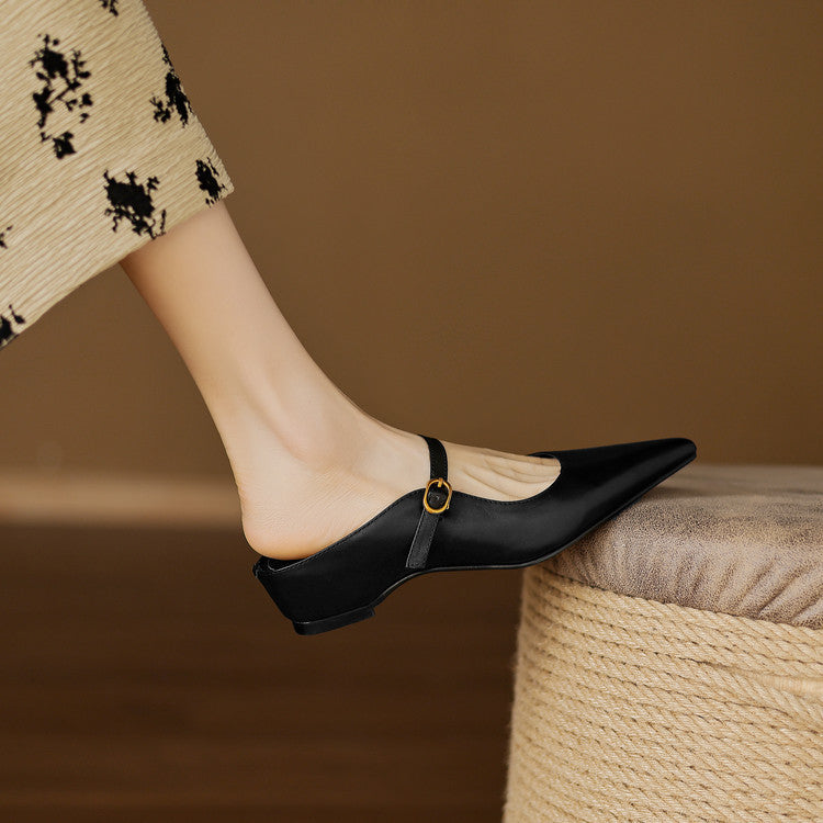 Liora Genuine Leather Mules