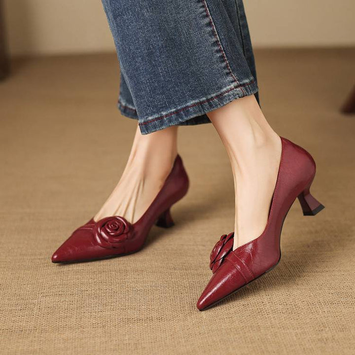 Arisa Genuine Leather Heels