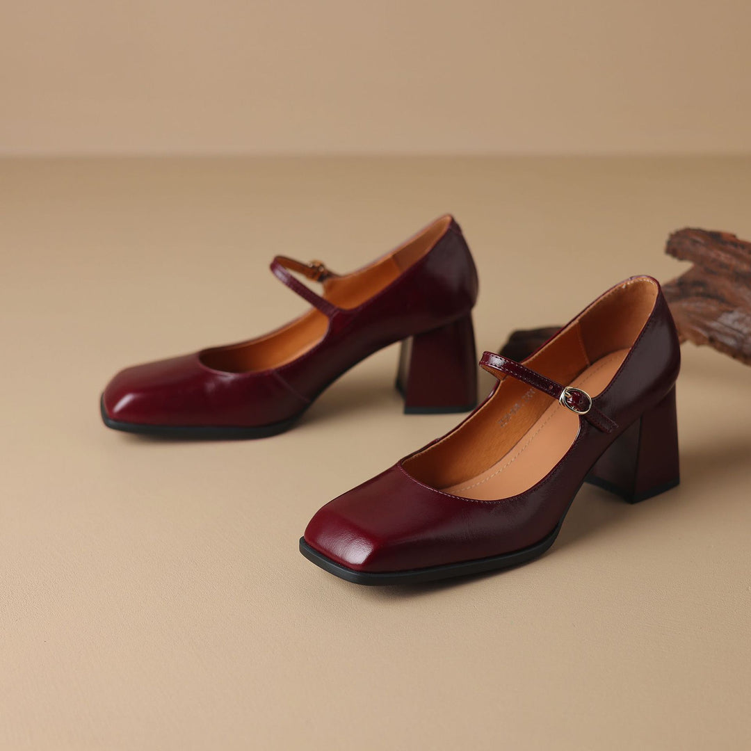 Roselle Genuine Leather Heels