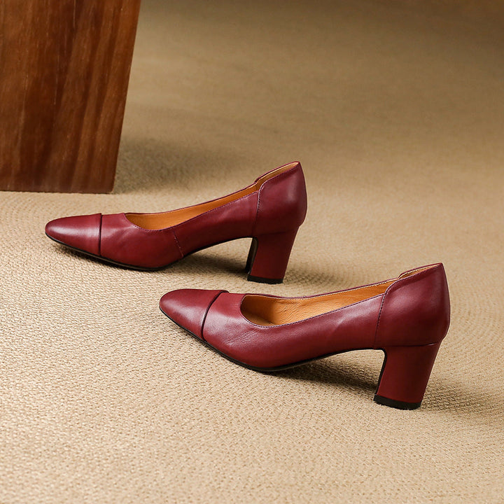 Estelle Genuine Leather Heels