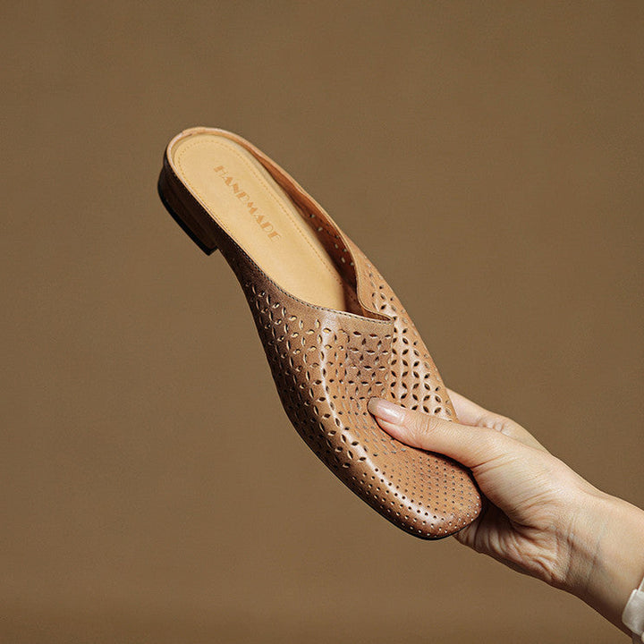 Delia Genuine Leather Mules