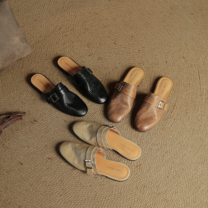 Malena Genuine Leather Mules