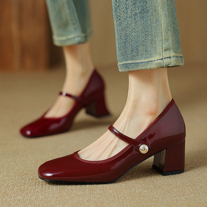 Calista Genuine Leather Heels