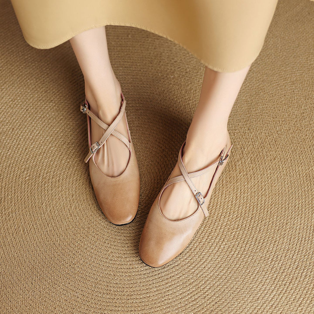 Avelin Genuine Leather Flats