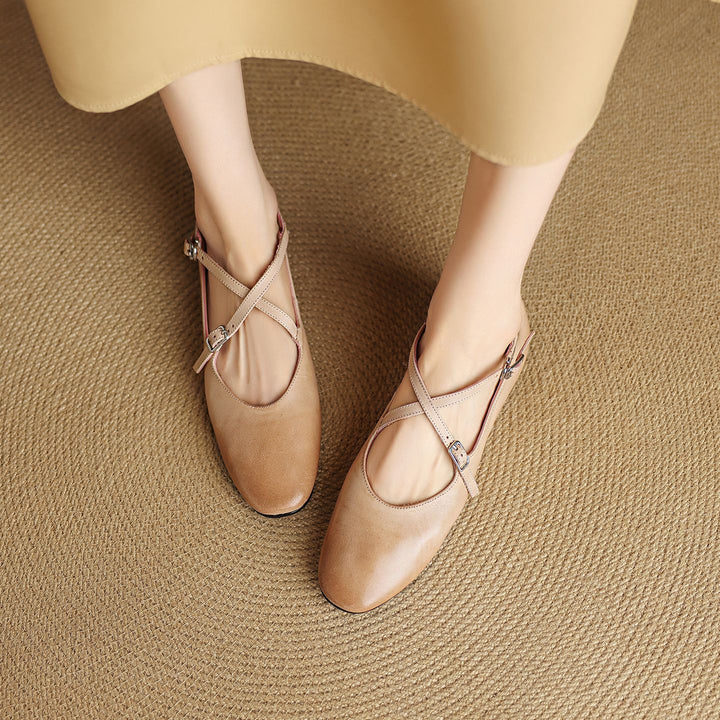 Avelin Genuine Leather Flats