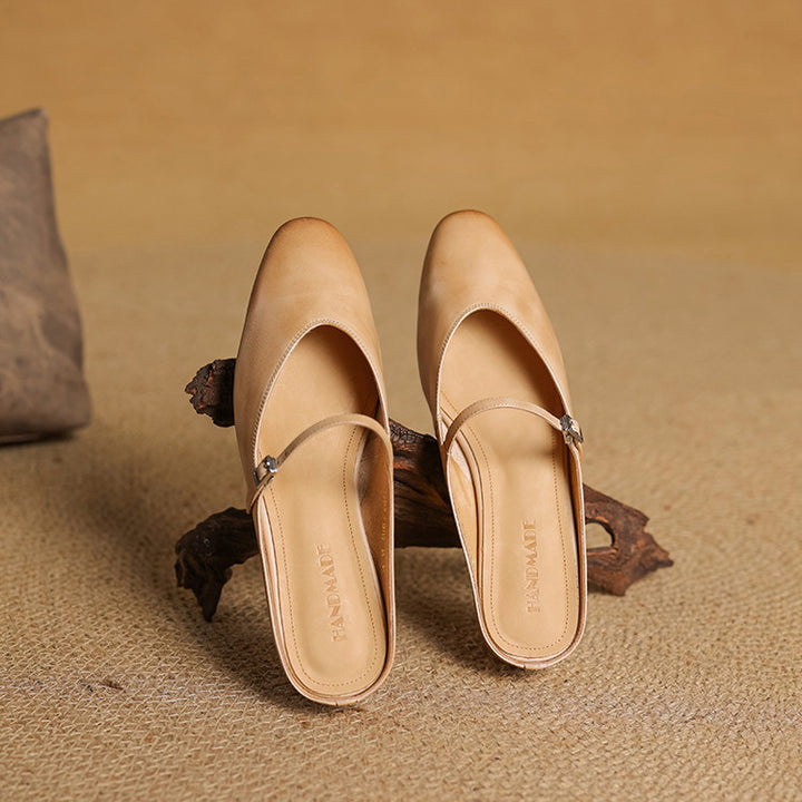 Avina Genuine Leather Mules