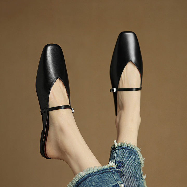 Virela Genuine Leather Mules