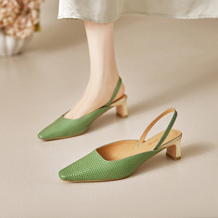 Lesta Genuine Leather Heels