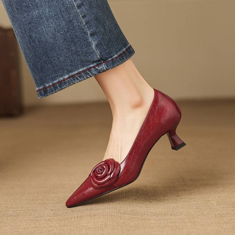 Arisa Genuine Leather Heels