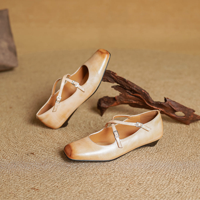 Iria Genuine Leather Flats
