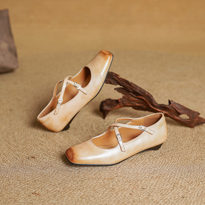 Iria Genuine Leather Flats
