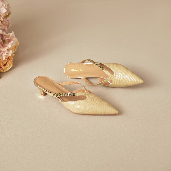Ivory Genuine Leather Mules