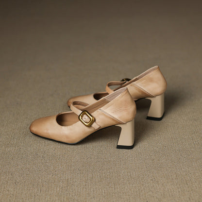 Luna Genuine Leather Heels