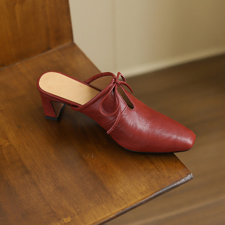 Vionetta Genuine Leather Mules