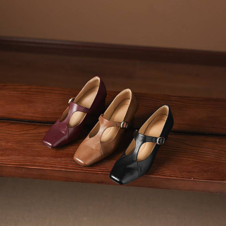 Norina Genuine Leather Heels