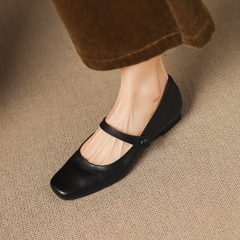 Orelia Genuine Leather Flats