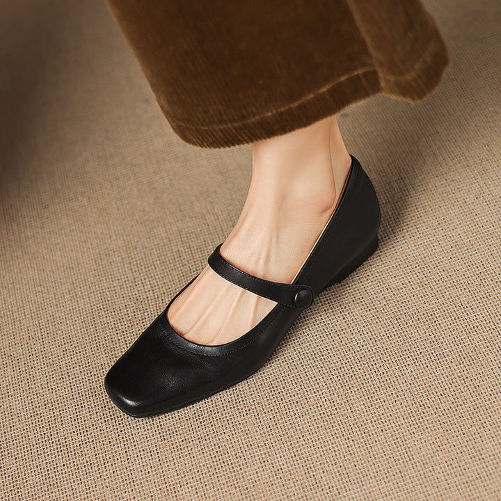 Orelia Genuine Leather Flats