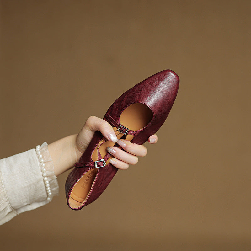 Odessa Genuine Leather Flats