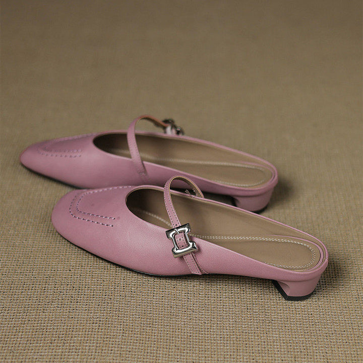 Elira Genuine Leather Mules