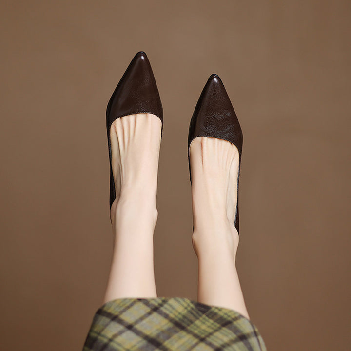Valena Genuine Leather Heels