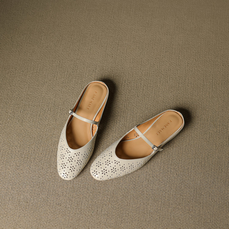 Alina Genuine Leather Mules