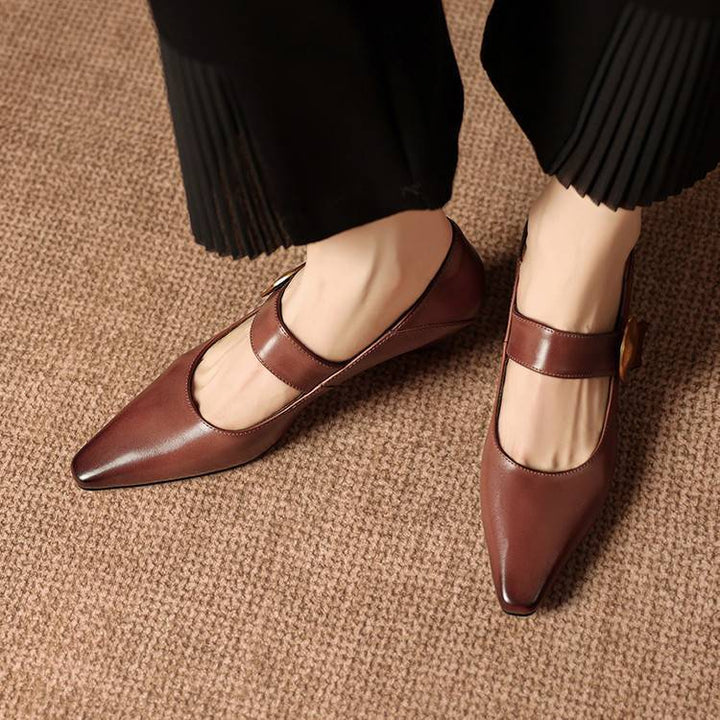 Alysa Genuine Leather Heels