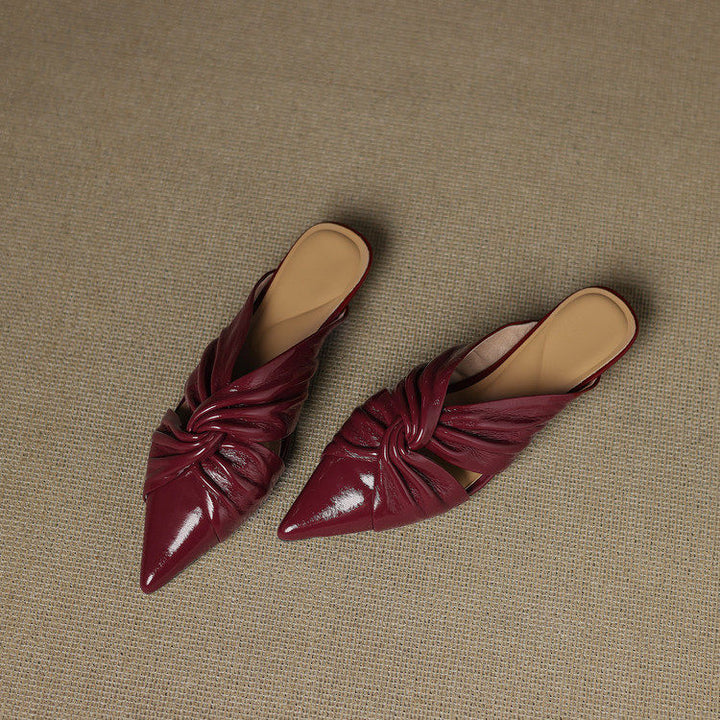 Elvara Genuine Leather Mules